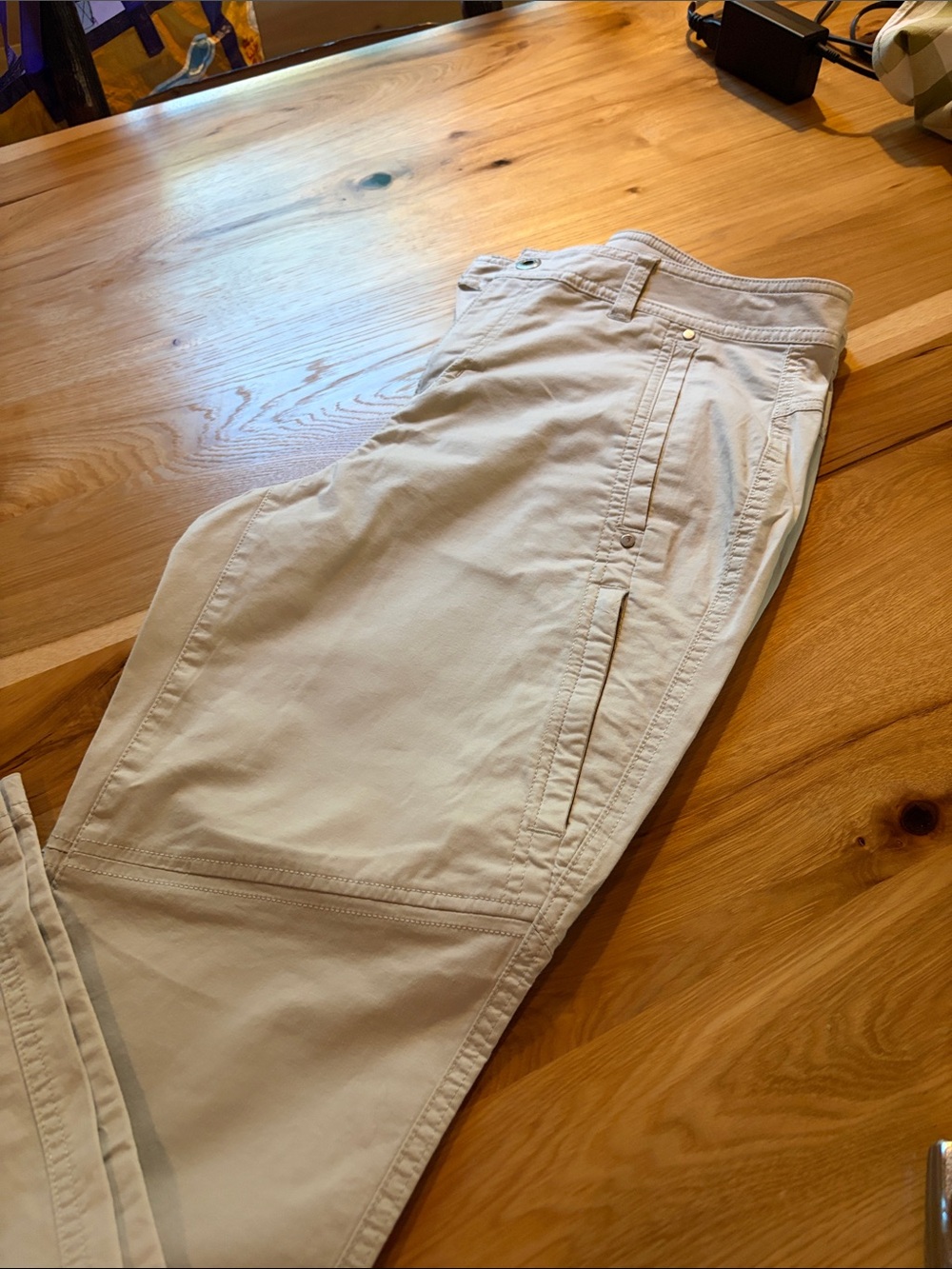 Eddie Bauer Women's Cropped Beige Ankle Pants